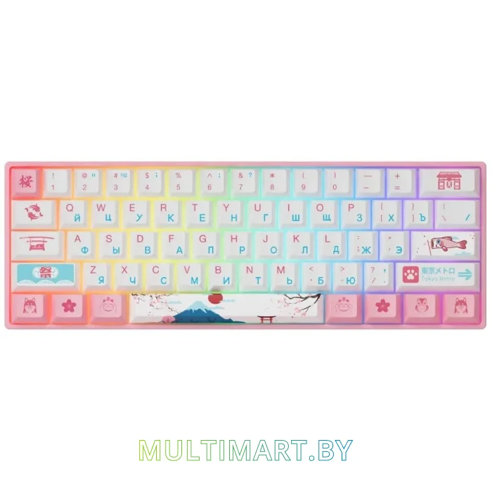 Клавиатура Akko 3061 World Tour Tokyo R2 (Akko CS Jelly Pink)